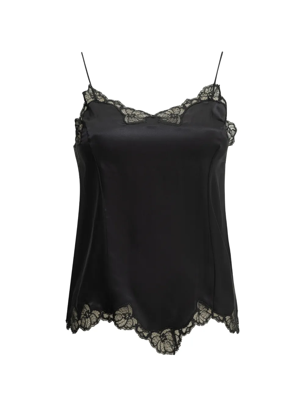 ISABEL MARANT lace-trim tank top - Nero