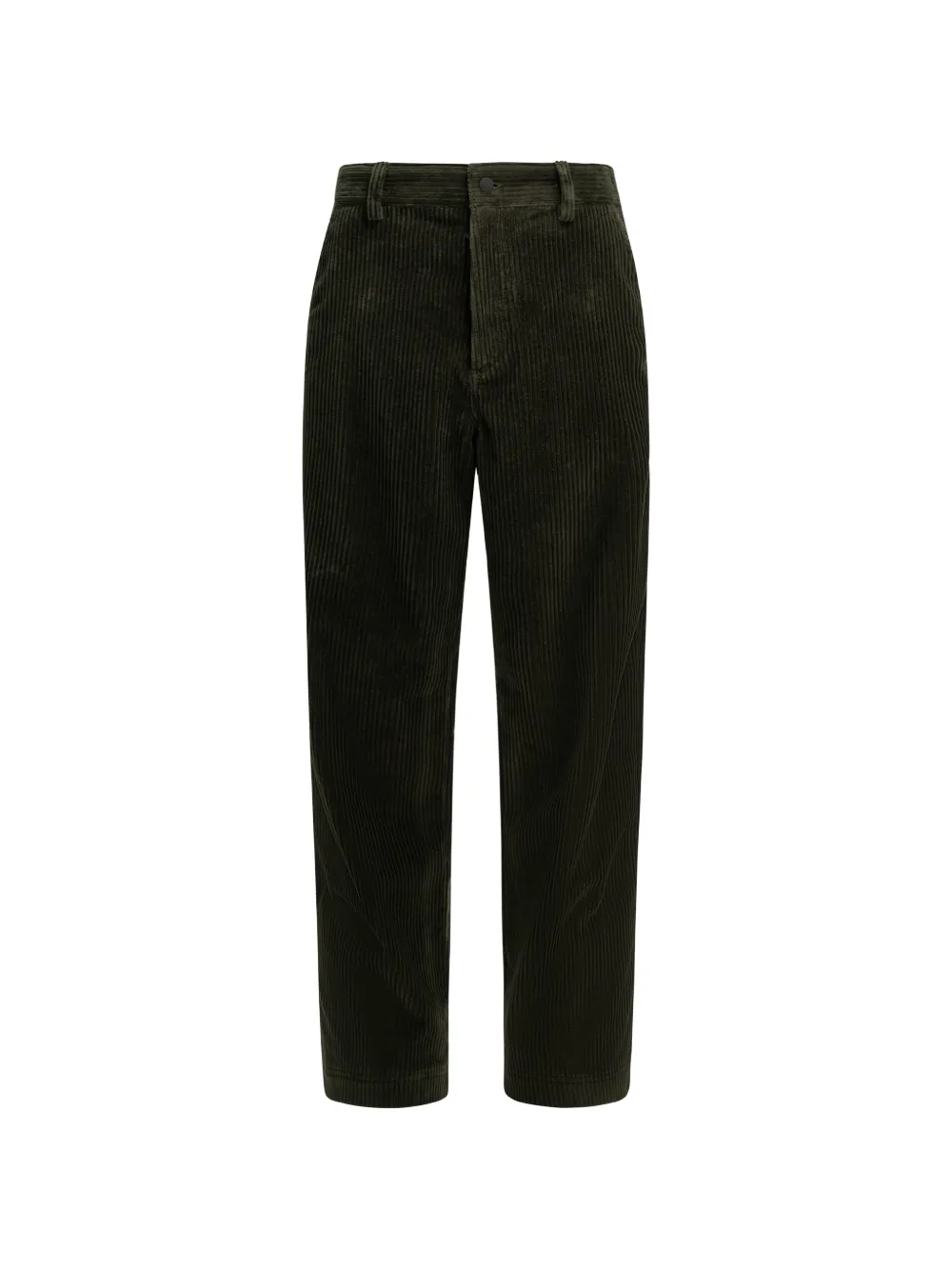 Moncler Grenoble corduroy logo-patch trousers Groen