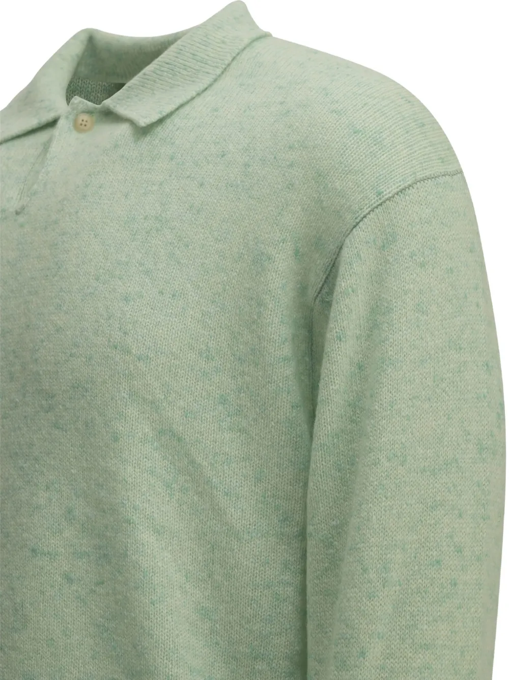 Auralee mélange-effect cashmere polo sweater Groen
