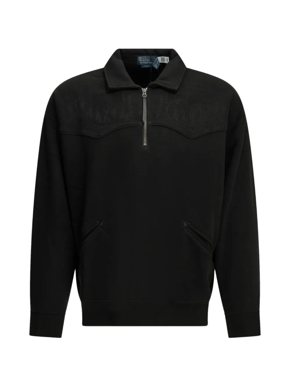 Polo Ralph Lauren embroidered quarter-zip sweater - Nero