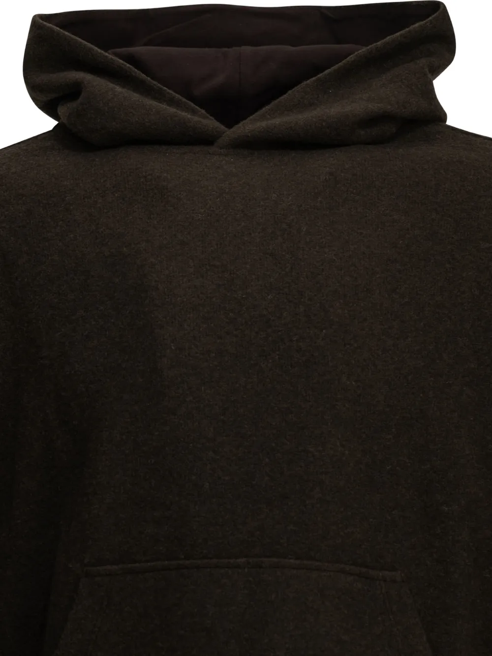 Maison Kitsuné logo-embroidered hoodie Bruin