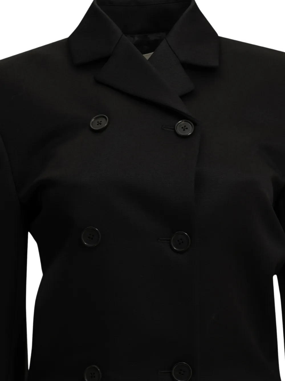 KHAITE double-breasted coat Zwart