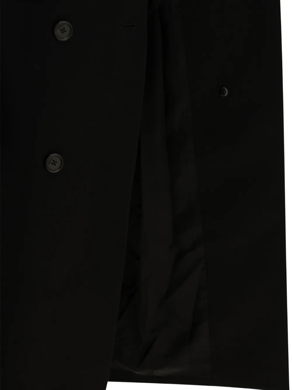 KHAITE double-breasted coat Zwart
