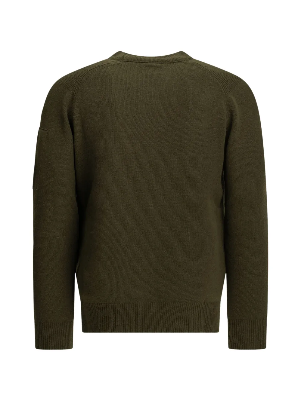 C.P. Company lambswool Lens crewneck sweater Groen