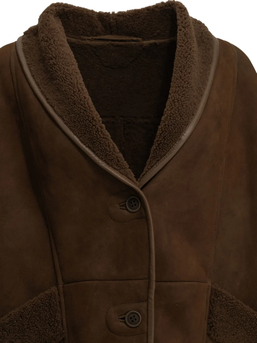 Salvatore Santoro button-fastening leather jacket Bruin