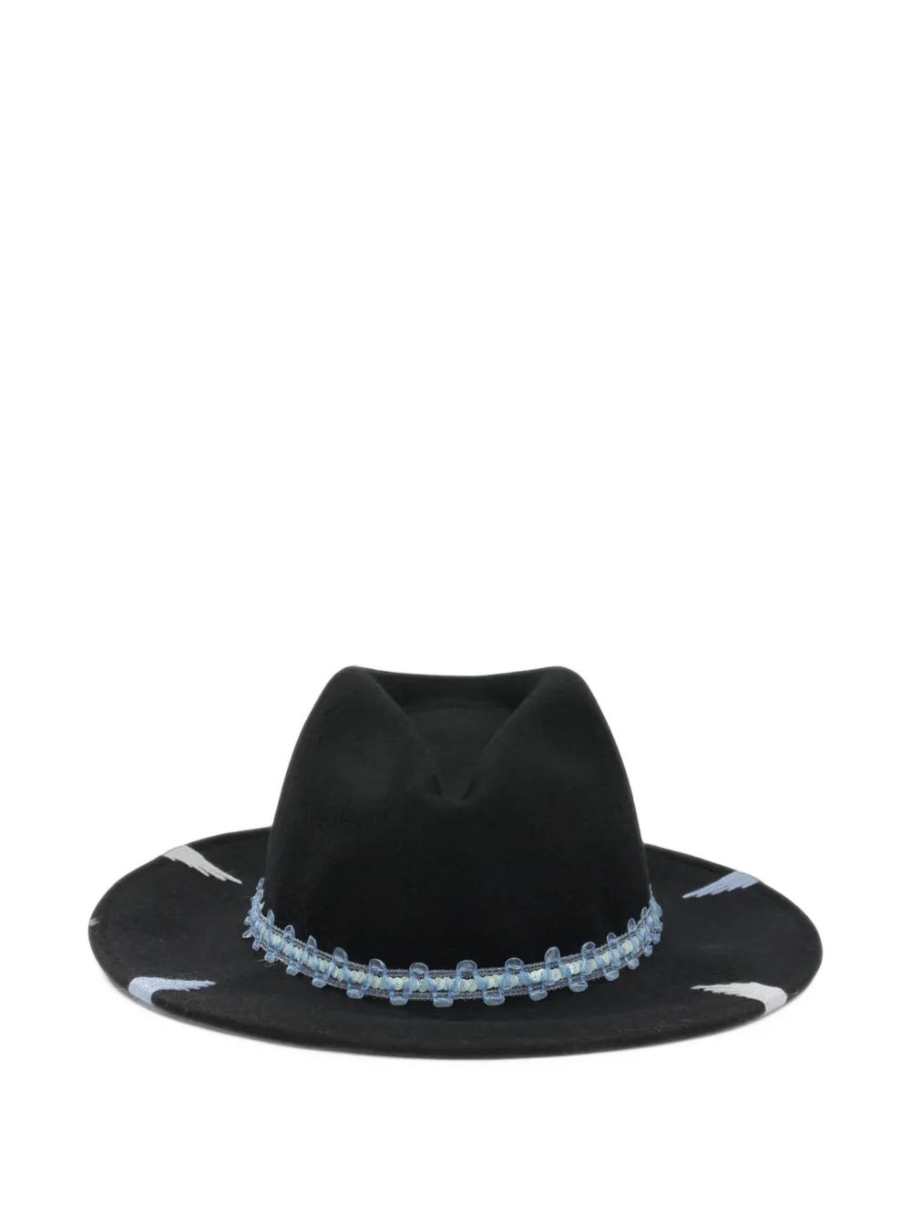 THE HAT GANG Full Of Love fedora hoed verfraaid met pailletten Zwart