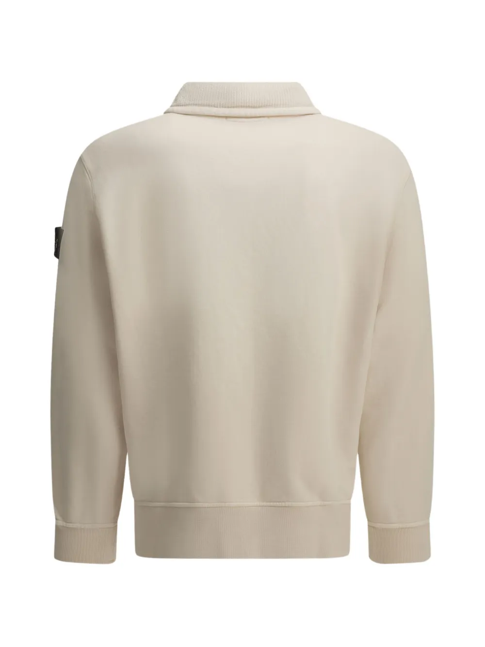 Stone Island Trui met logopatch en rits Beige