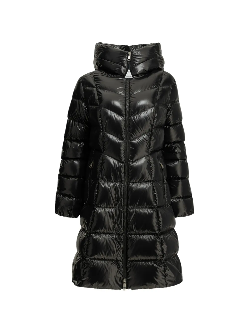 Moncler Marusse hooded mid-length down jacket - Noir