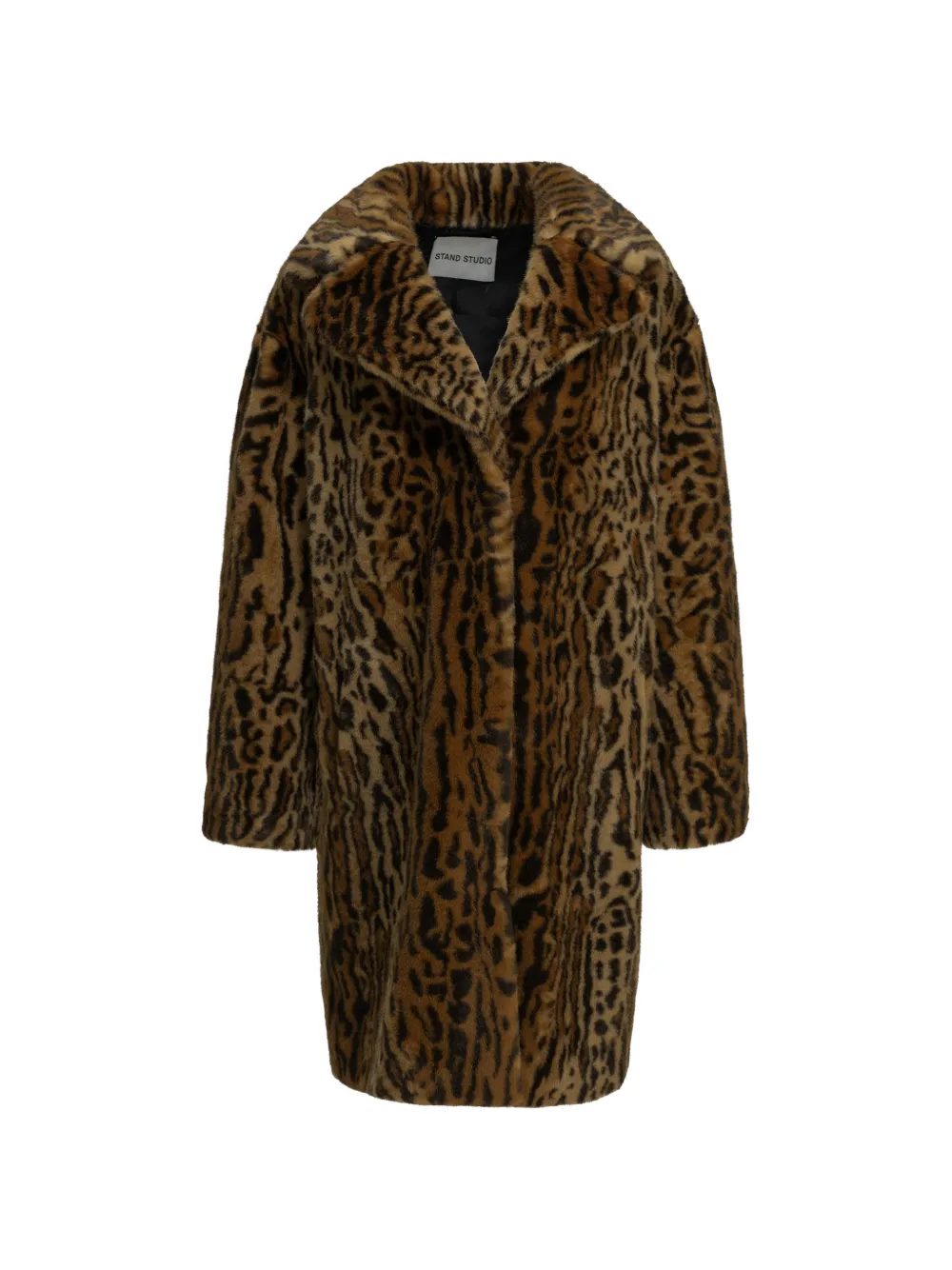 Stand Studio Camille Cocoon Leopard-print Coat In Multi