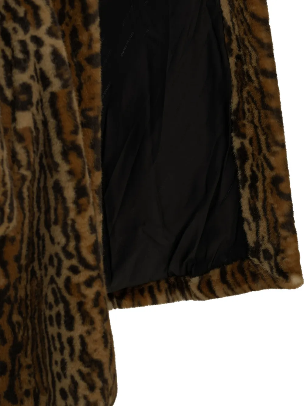 STAND STUDIO Camille Cocoon leopard-print coat Bruin