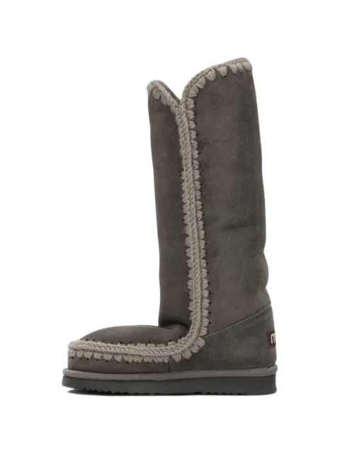 Mou Eskimo crochet-trim sheepskin boots