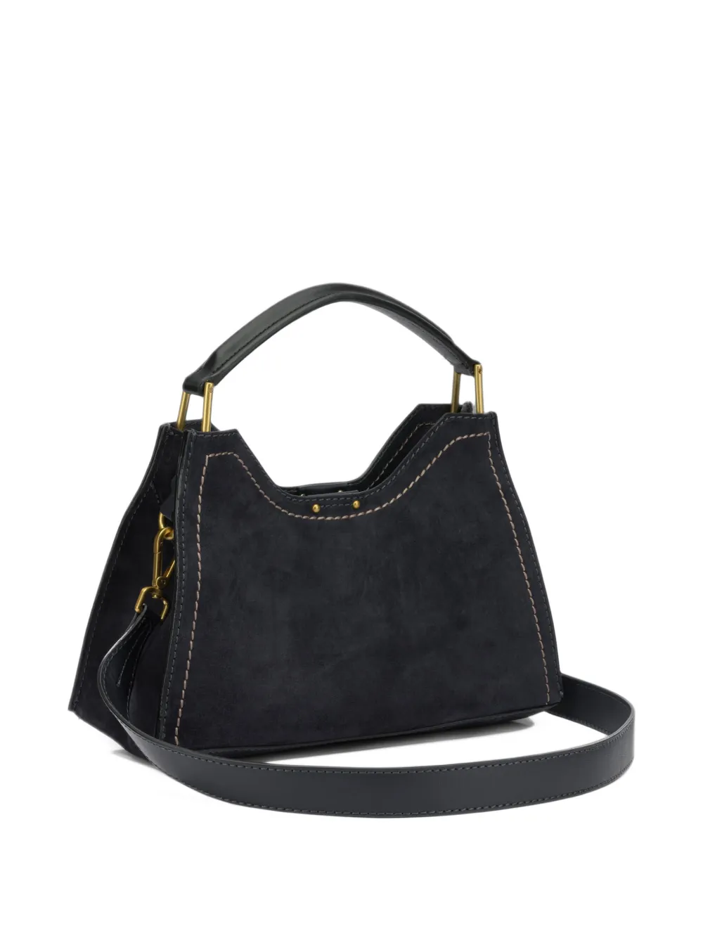 GIANNI CHIARINI Aurora kleine shopper met contrasterend stiksel Blauw