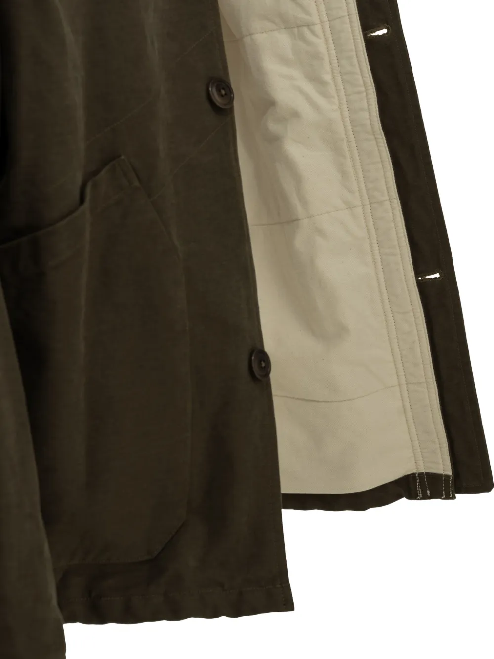 A.PRESSE British Royal Navy high-neck jacket Groen