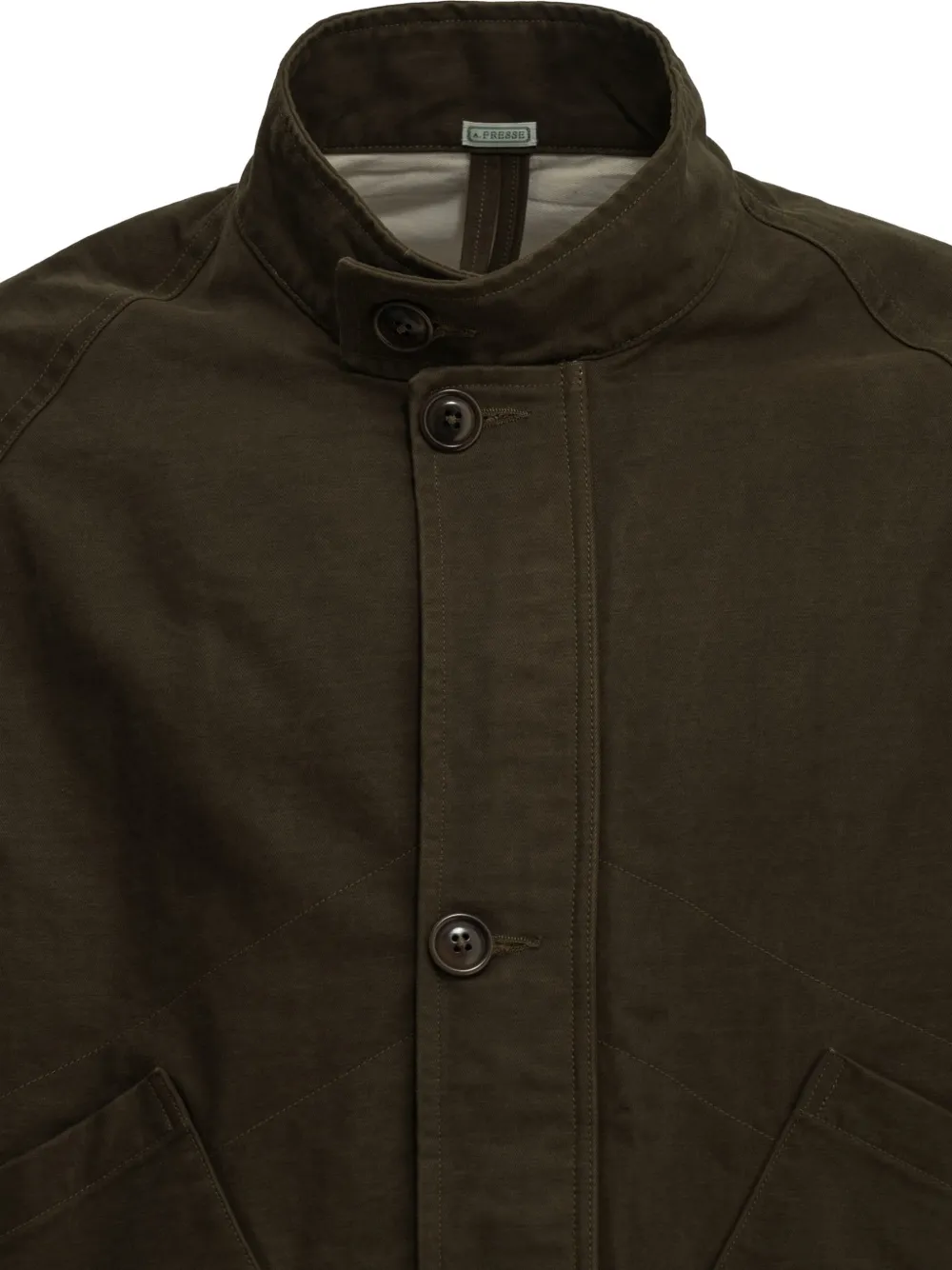 A.PRESSE British Royal Navy high-neck jacket Groen