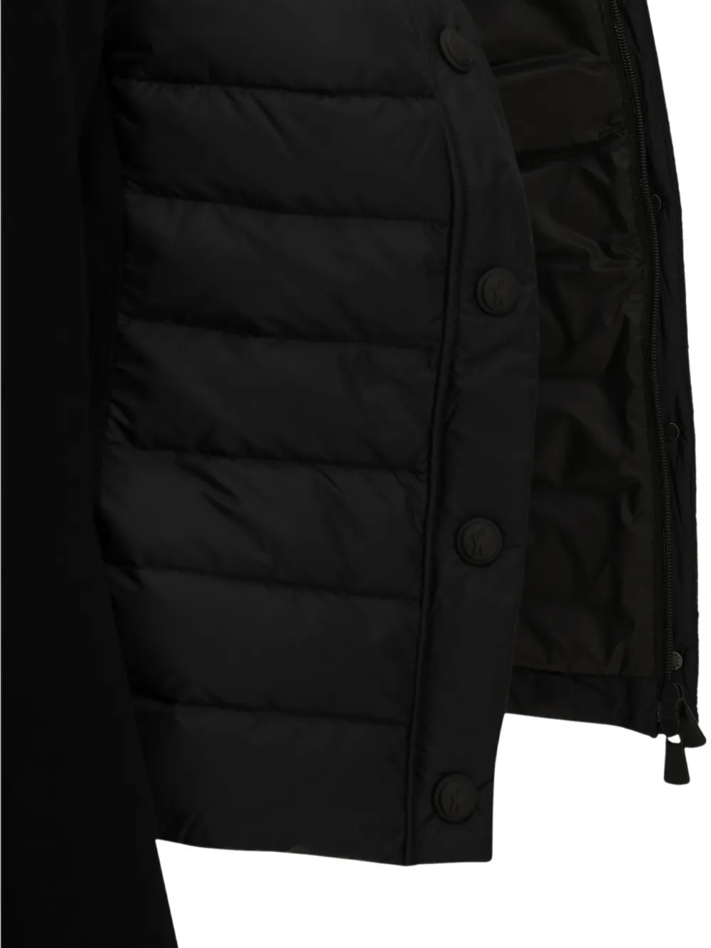 Moncler Grenoble quilted knitted jacket Zwart