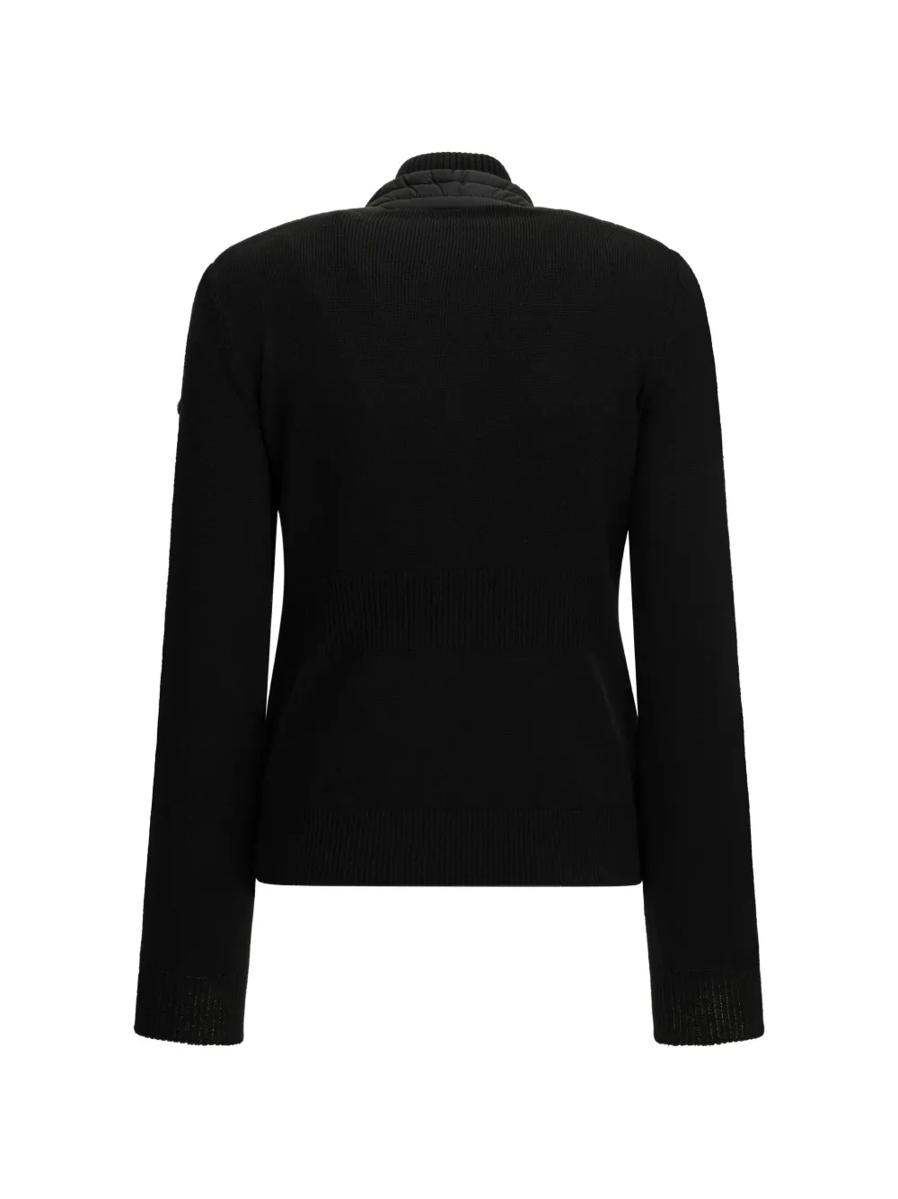 Moncler Grenoble quilted knitted jacket Zwart