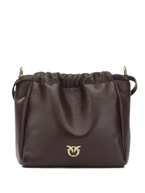 PINKO floral-applique Love Birds clutch bag