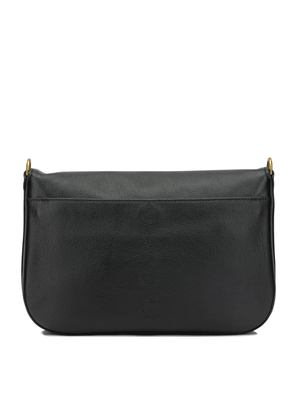 PINKO Love Birds leather shoulder bag Zwart