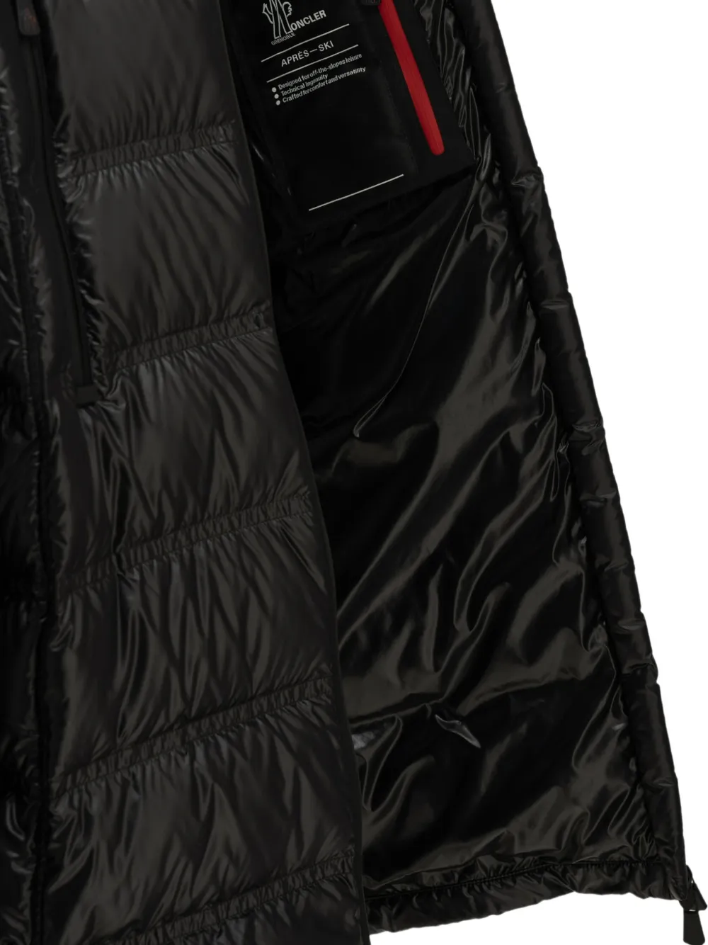 Moncler Grenoble Rochelairs quilted hooded coat Zwart