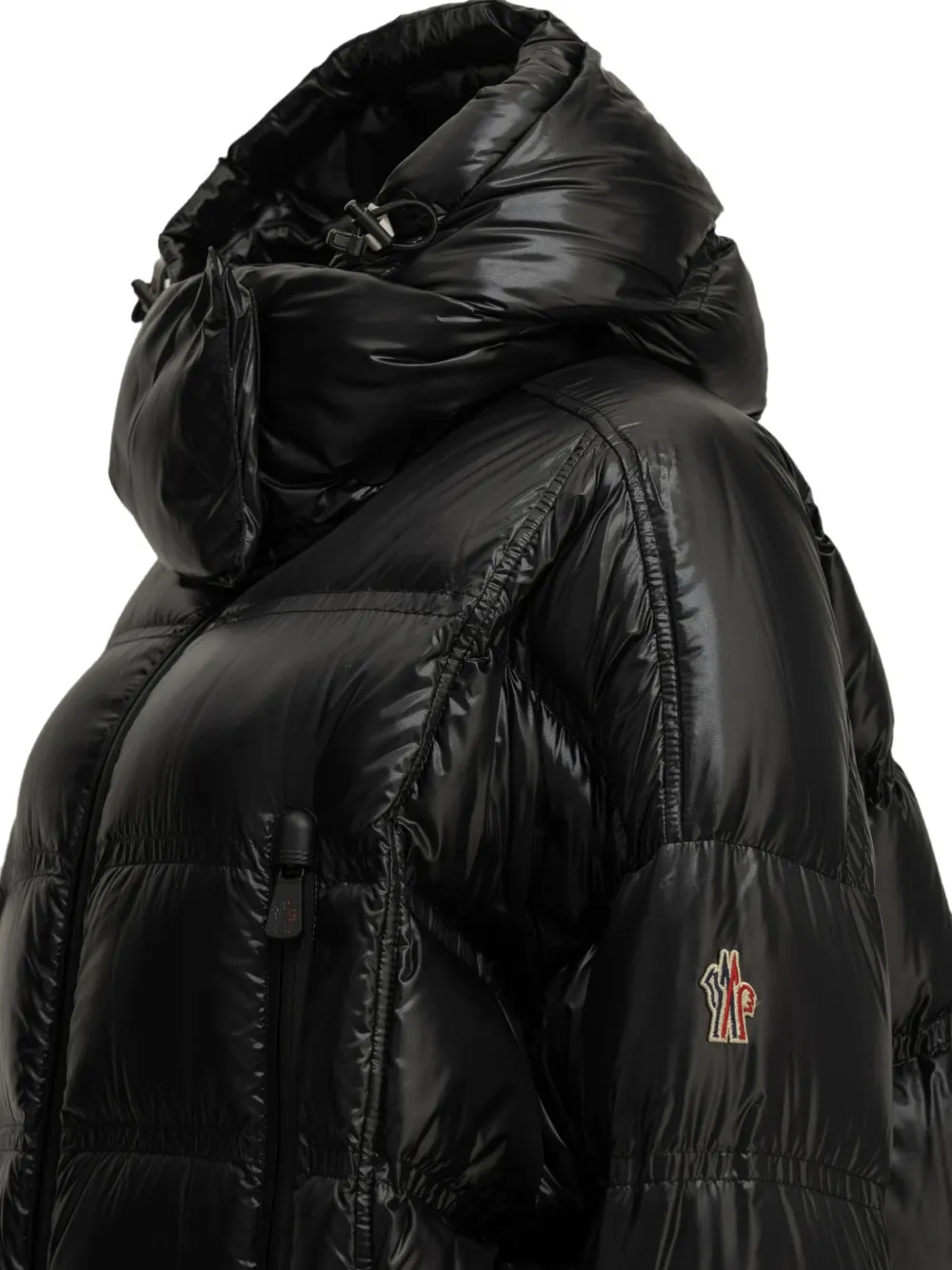 Moncler Grenoble Rochelairs quilted hooded coat Zwart