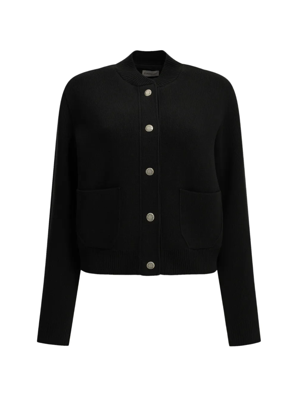 Moncler wool & cashmere blend padded cardigan Zwart