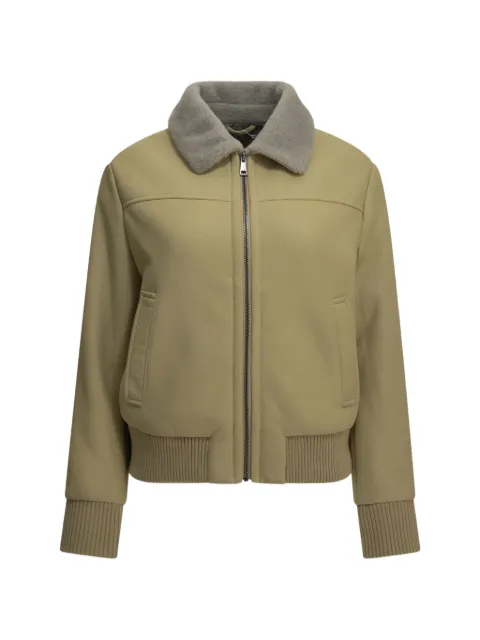 Semper shearling-collar zip-up leather jacket
