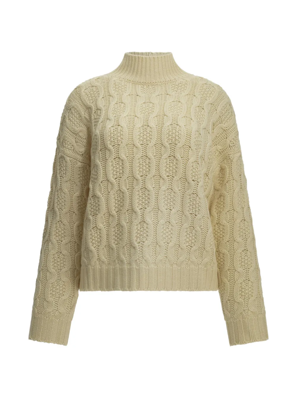 Ines De La Fressange cable-knit high-neck sweater - Toni neutri
