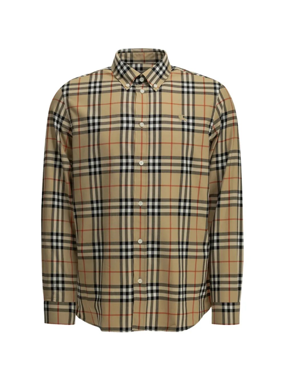 Burberry relaxed-fit Check cotton shirt - Nude