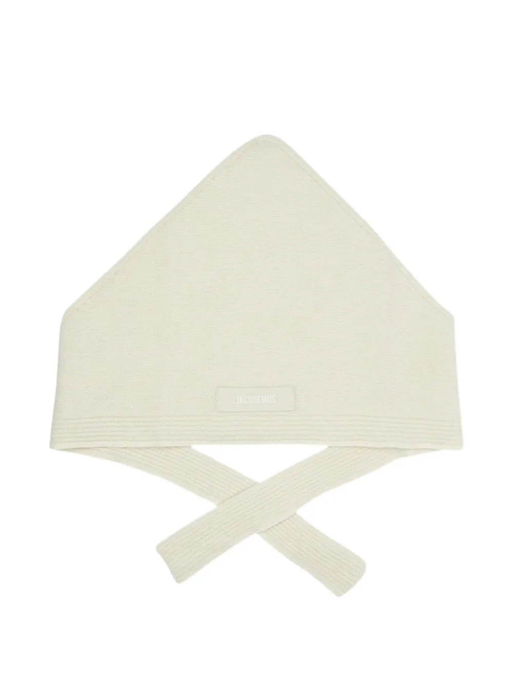 Jacquemus logo-patch scarf Beige