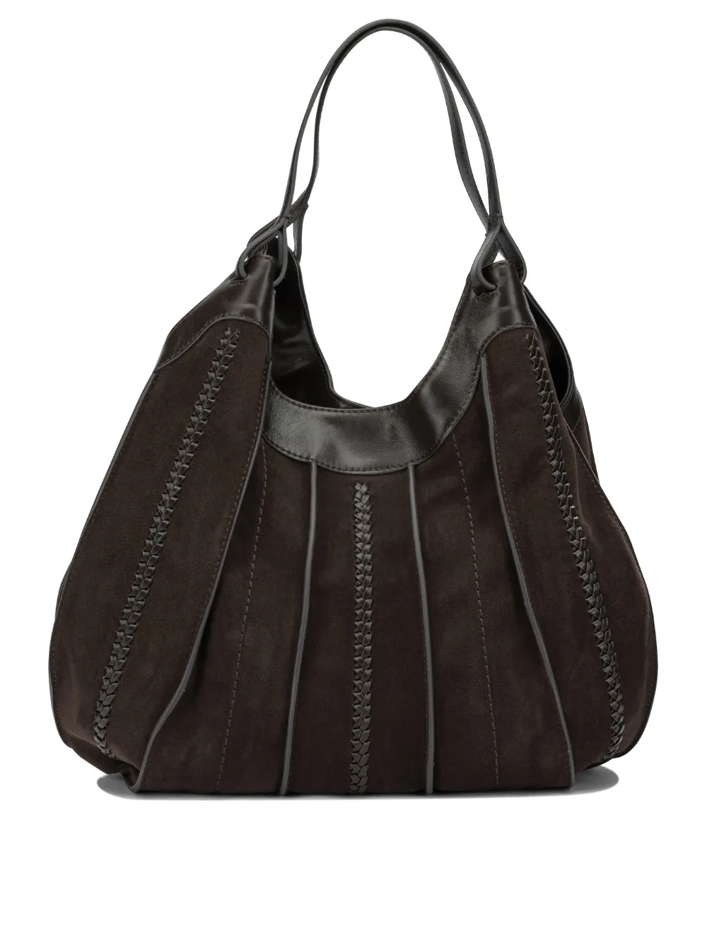 GIANNI CHIARINI large Dua leather tote bag Bruin