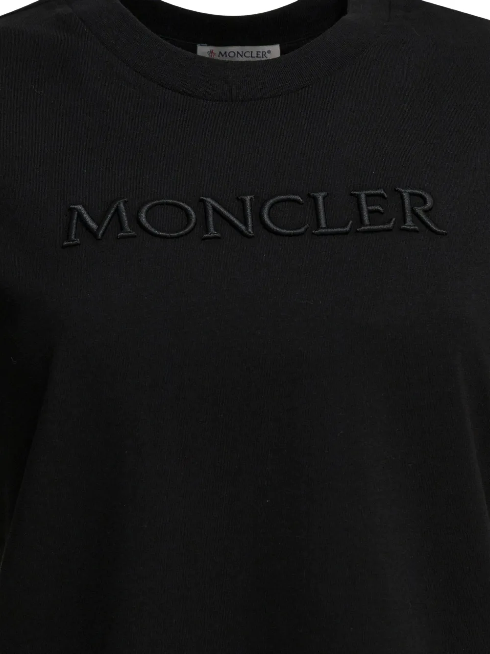 Moncler T-shirt met geborduurd logo Zwart