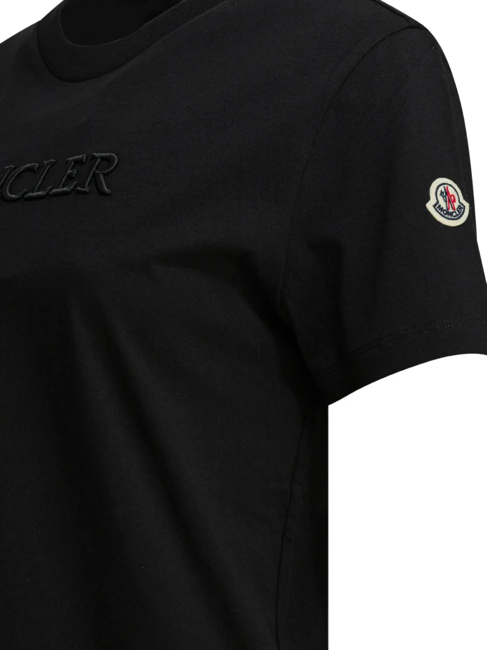 Moncler T-shirt met geborduurd logo Zwart
