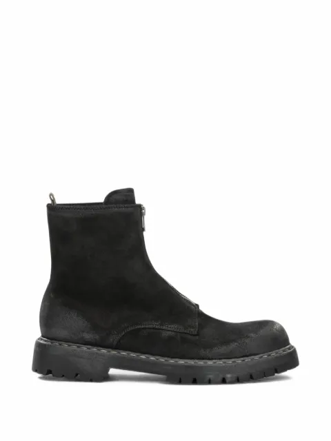 Officine Creative Bulla DD Lug 114 front-zip biker boots