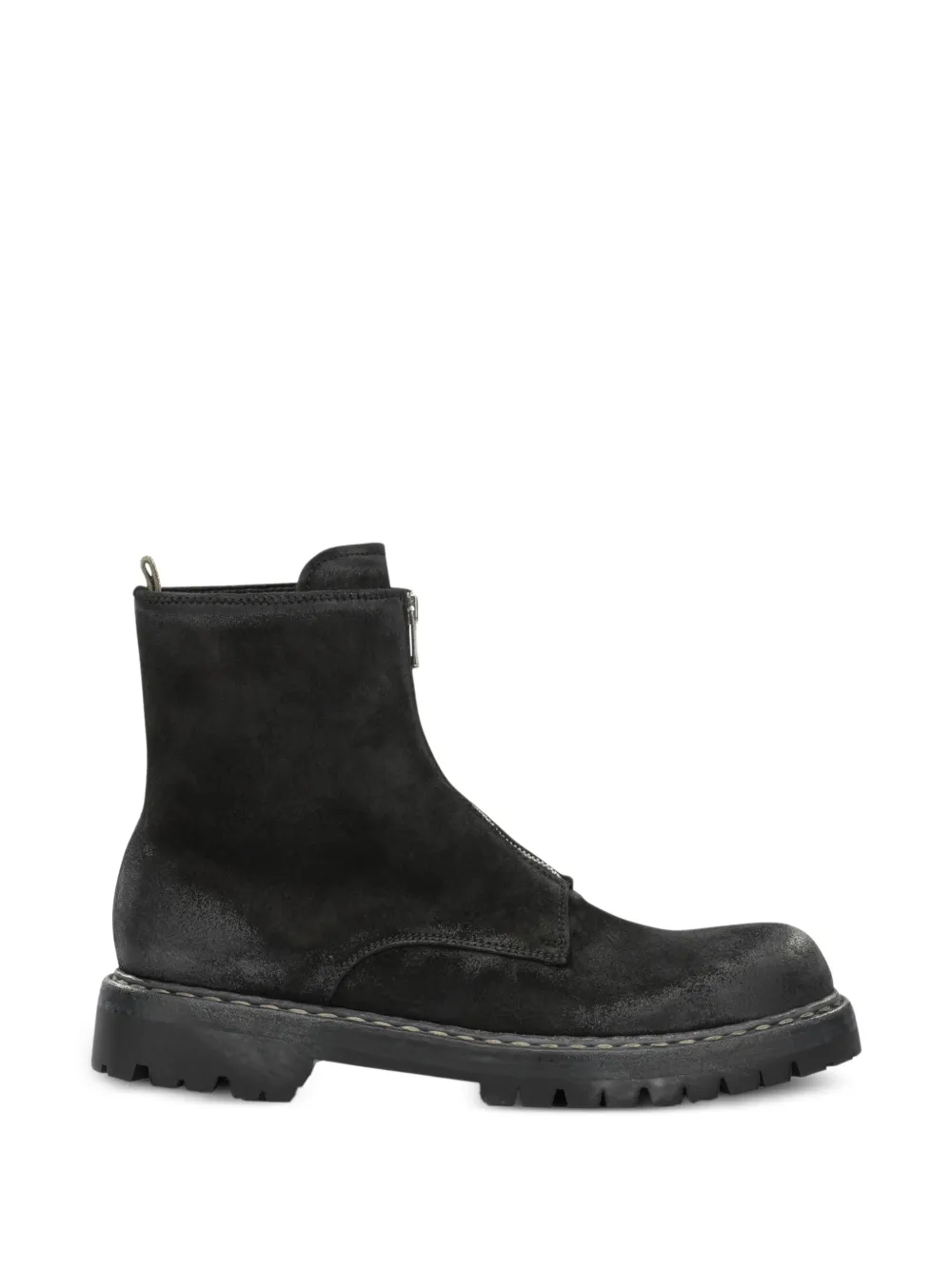 Officine Creative Bulla DD Lug 114 front-zip biker boots - Nero