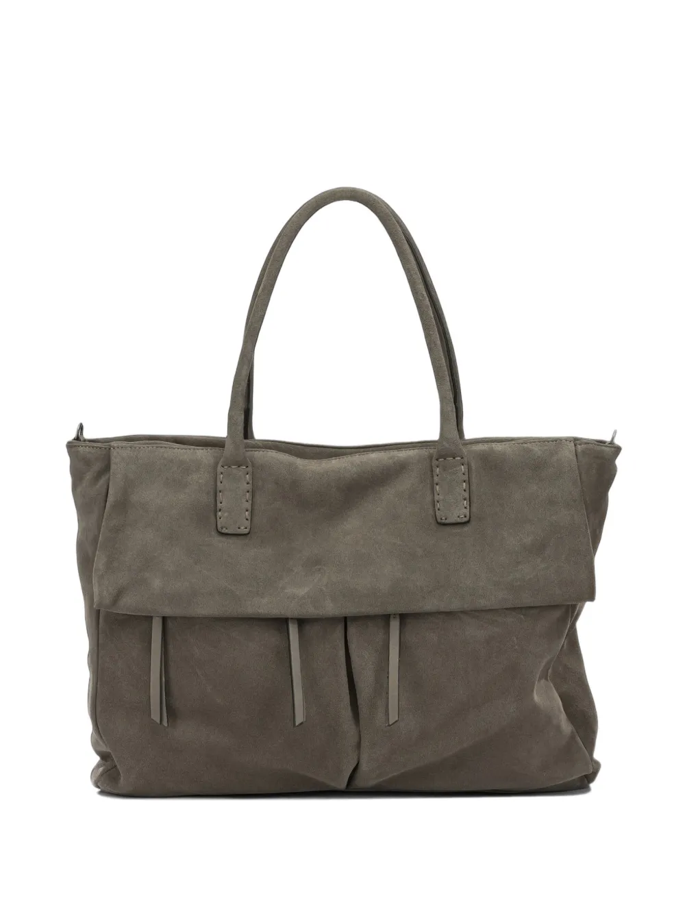 Reptile's House Larissa suede-finish leather shoulder bag - Grey