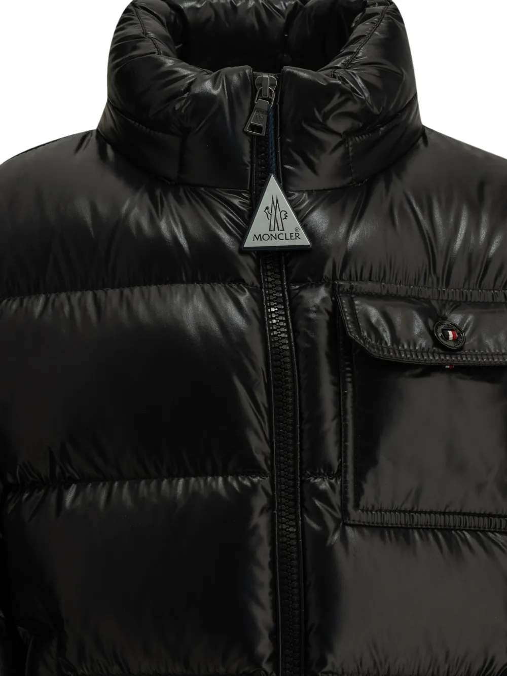 Moncler Enfant Alaxios quilted-finish logo-patch coat Zwart