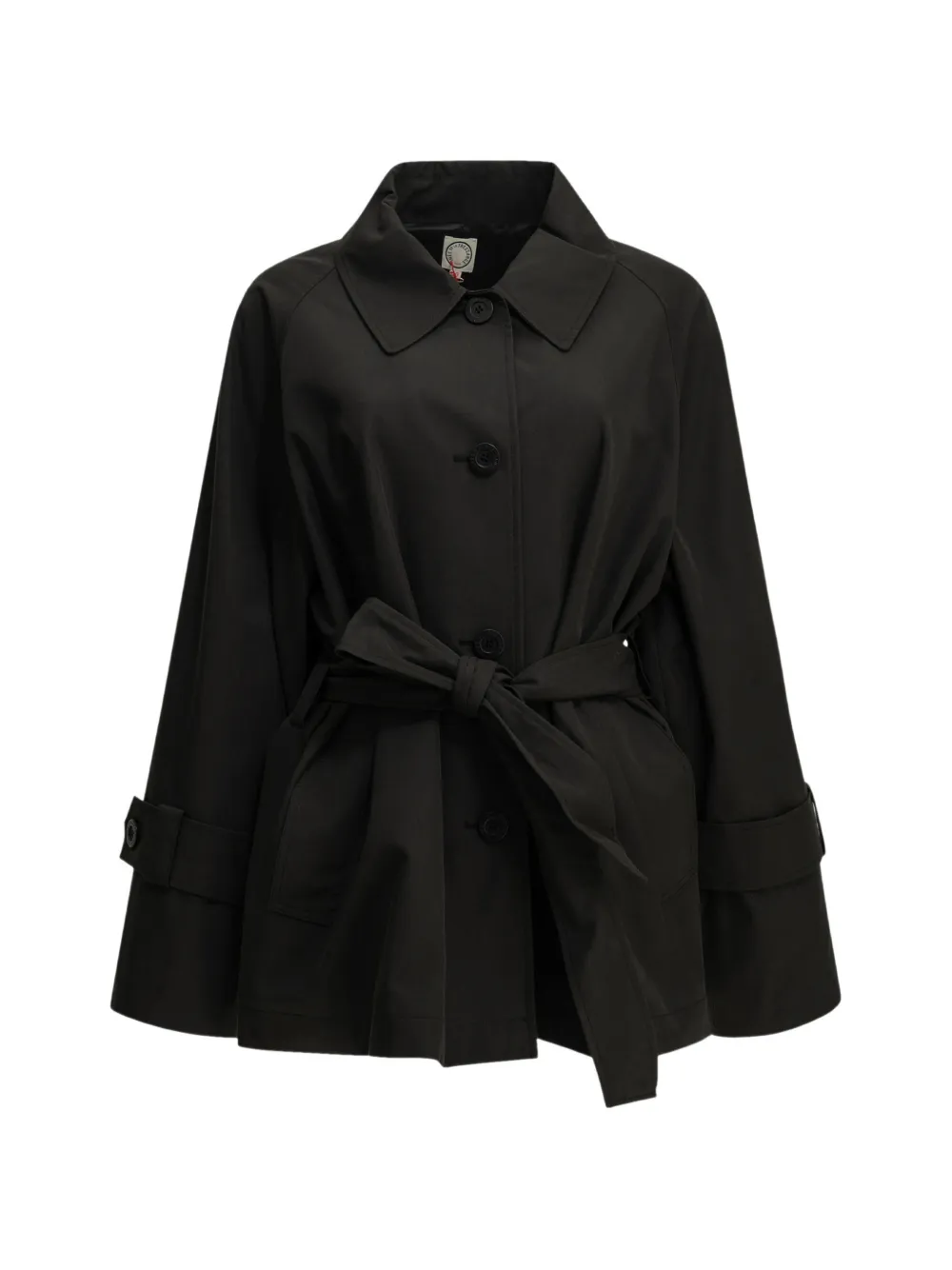 Ines De La Fressange belted button-front coat - Black