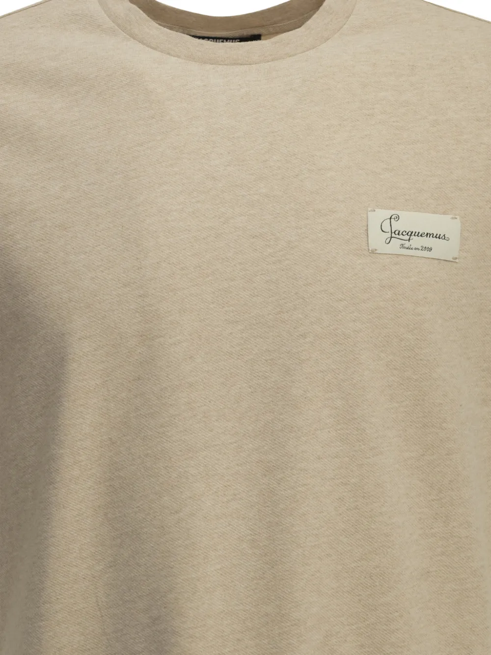 Jacquemus logo-patch T-shirt Beige