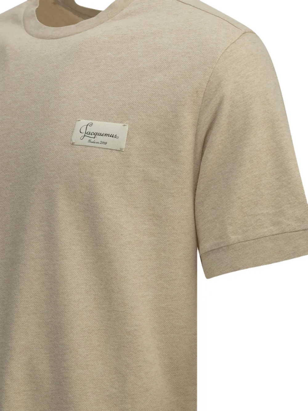 Jacquemus logo-patch T-shirt Beige
