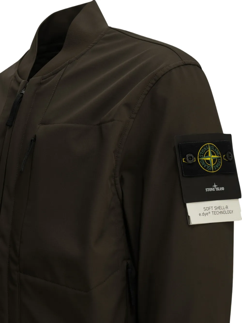 Stone Island Q100006 soft shell-r_e.Dye technology bomber jacket Groen