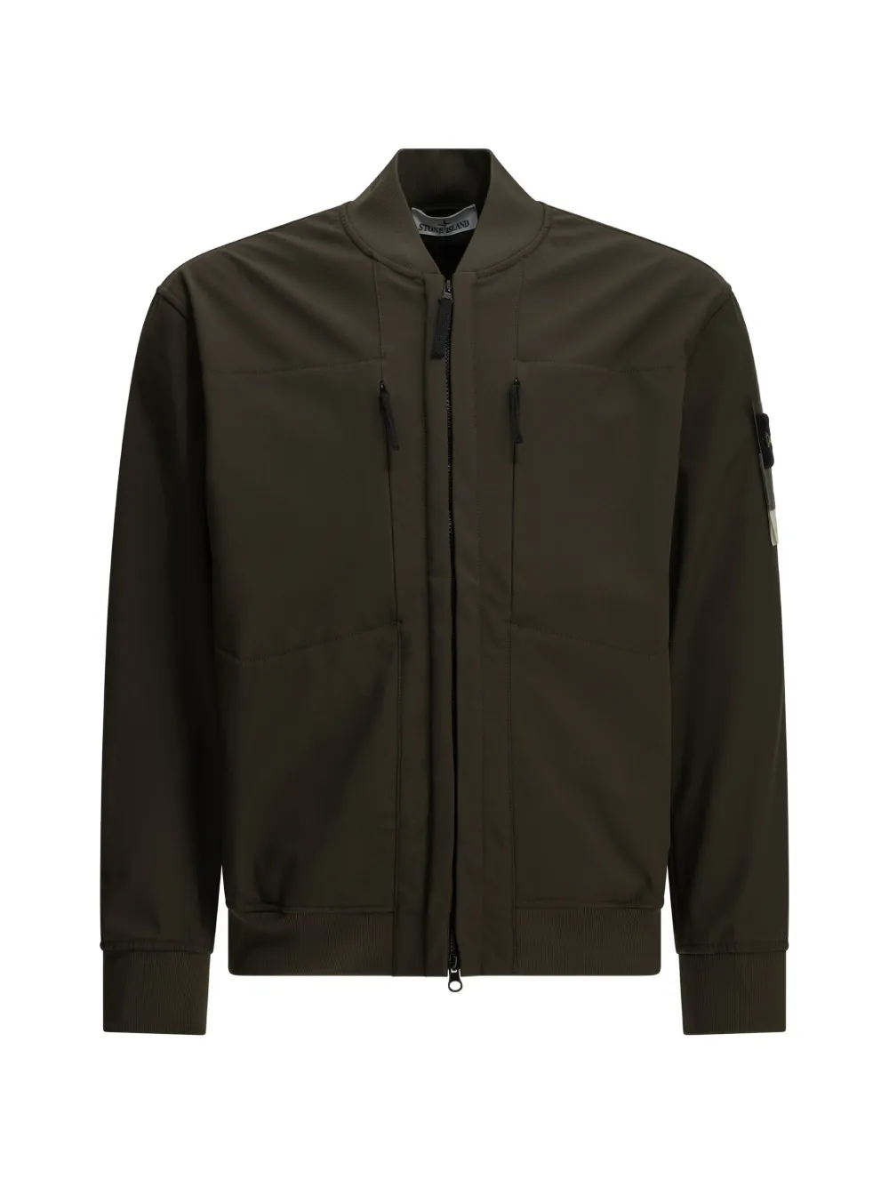 Stone Island Q100006 soft shell-r_e.Dye technology bomber jacket Groen
