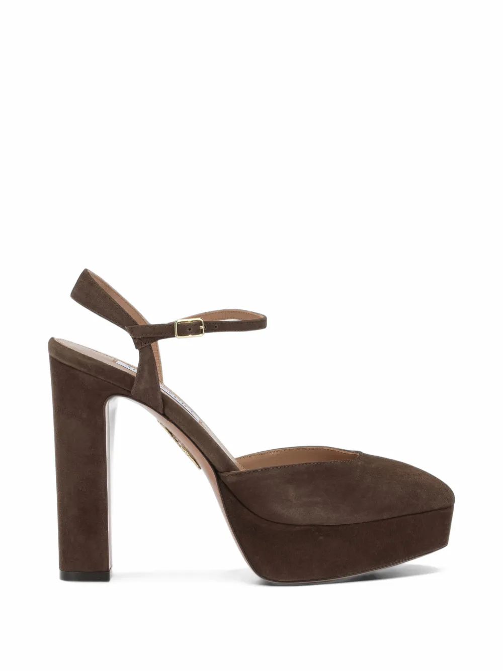 Aquazzura Amira Plateau suede platform pumps - Braun