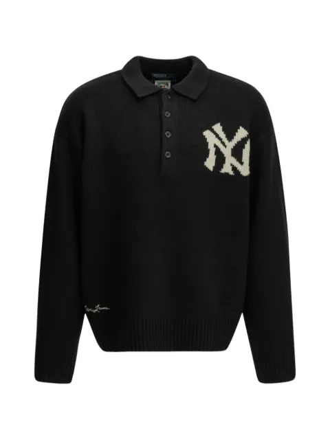 Polo Ralph Lauren logo-intarsia buttoned-collar sweater