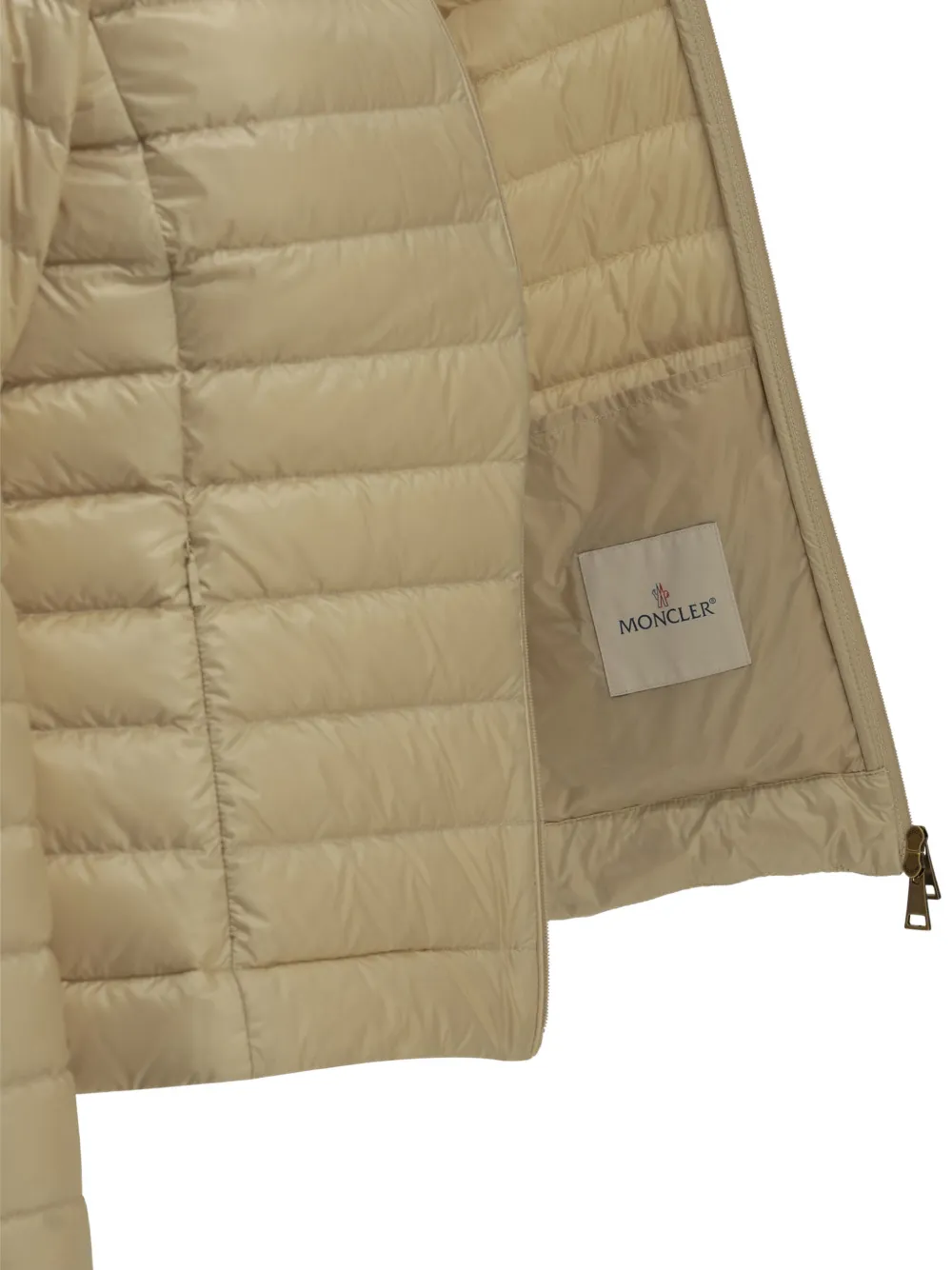 Moncler Igelhood short down jacket Beige