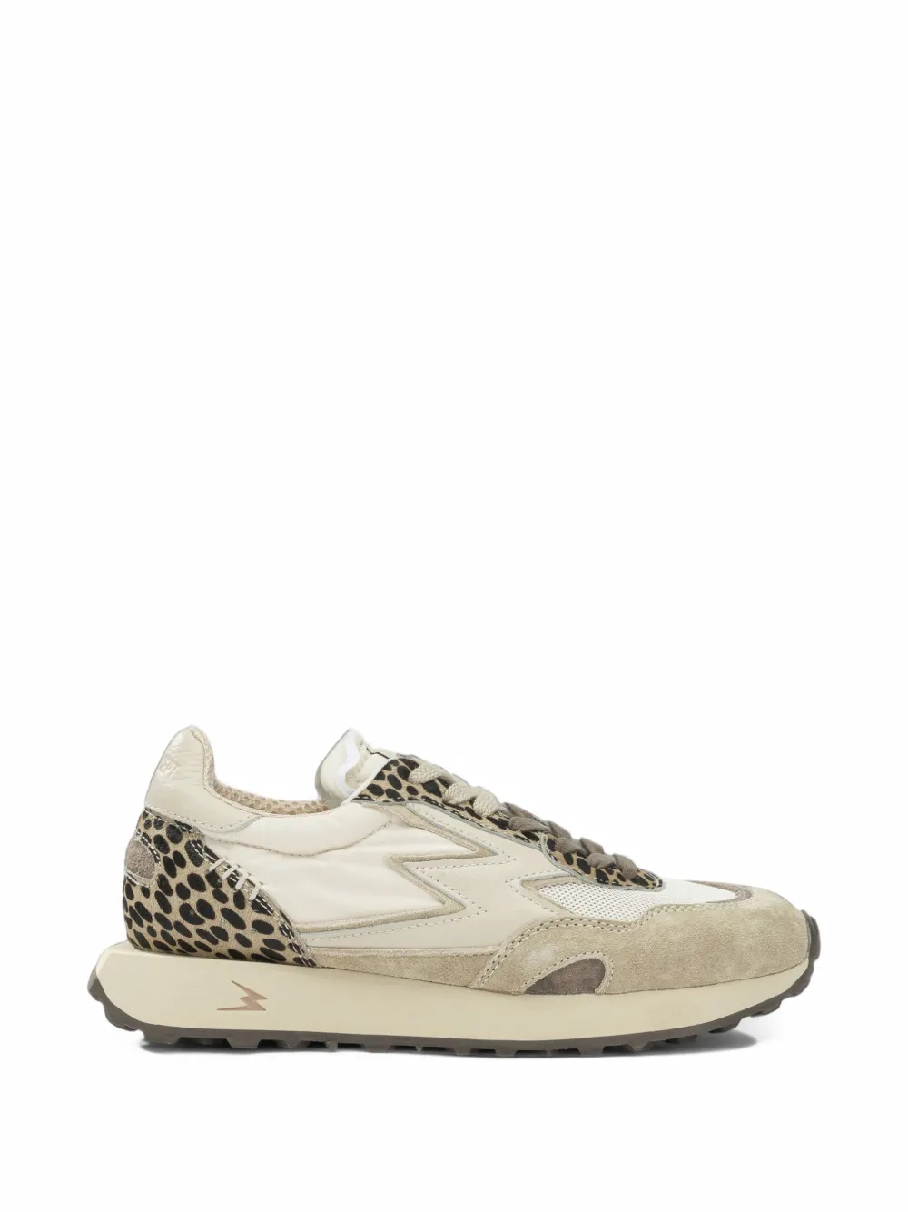 MOA CONCEPT leopard-print panelled sneakers - Nude