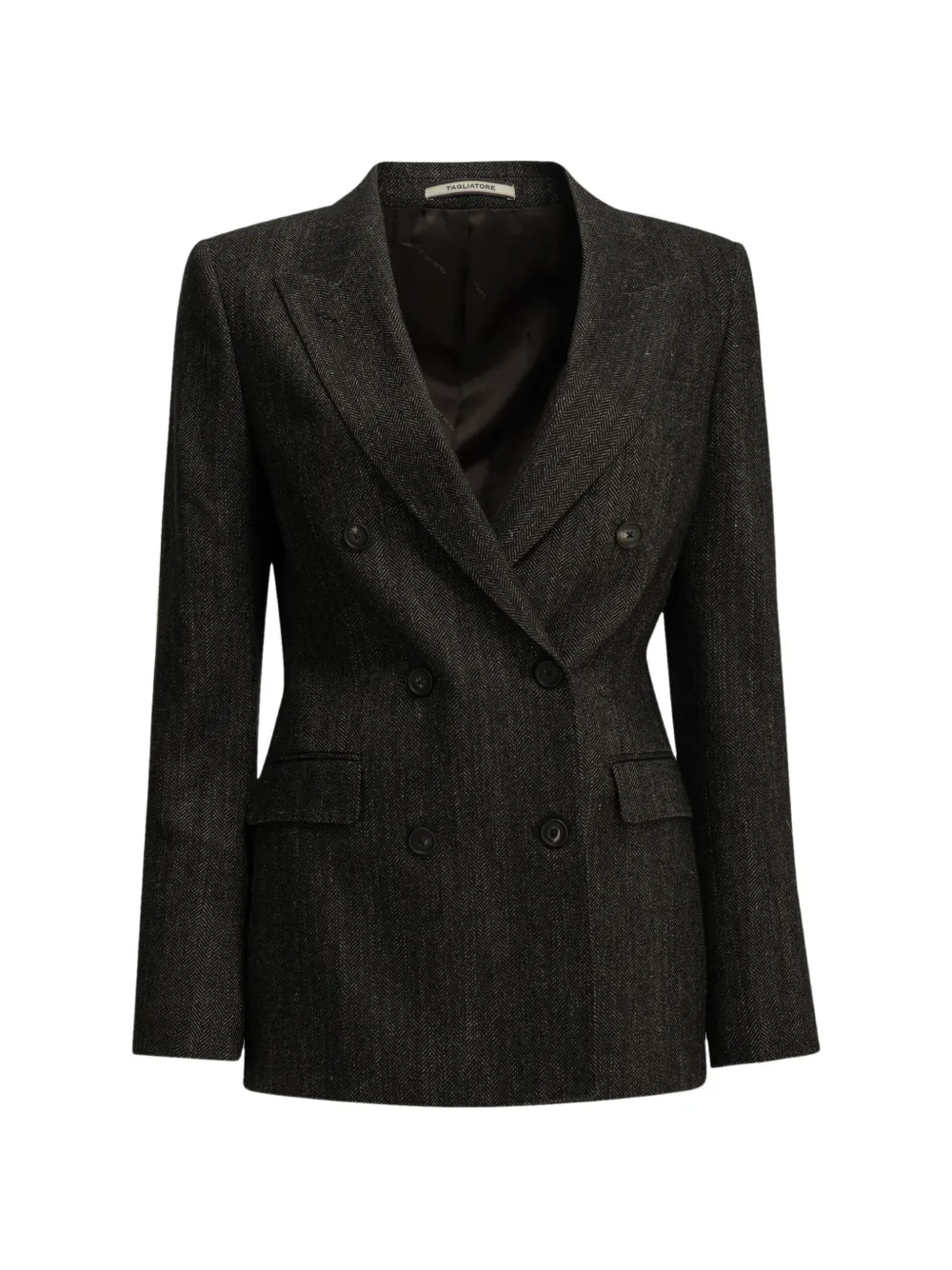 Tagliatore Paris herringbone blazer - Brown
