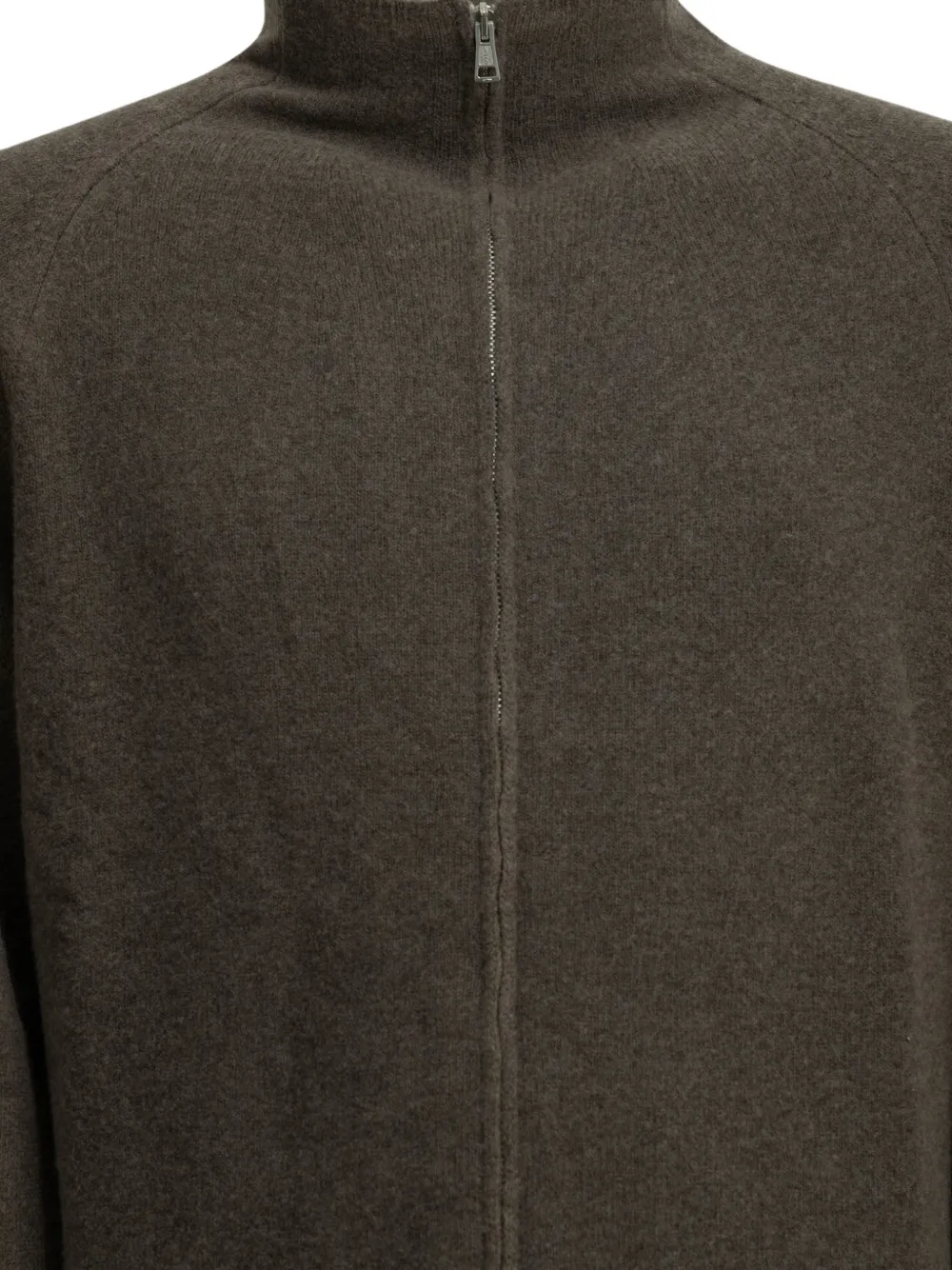 OUR LEGACY Line Zip cardigan mud spray dye cherub wool Bruin