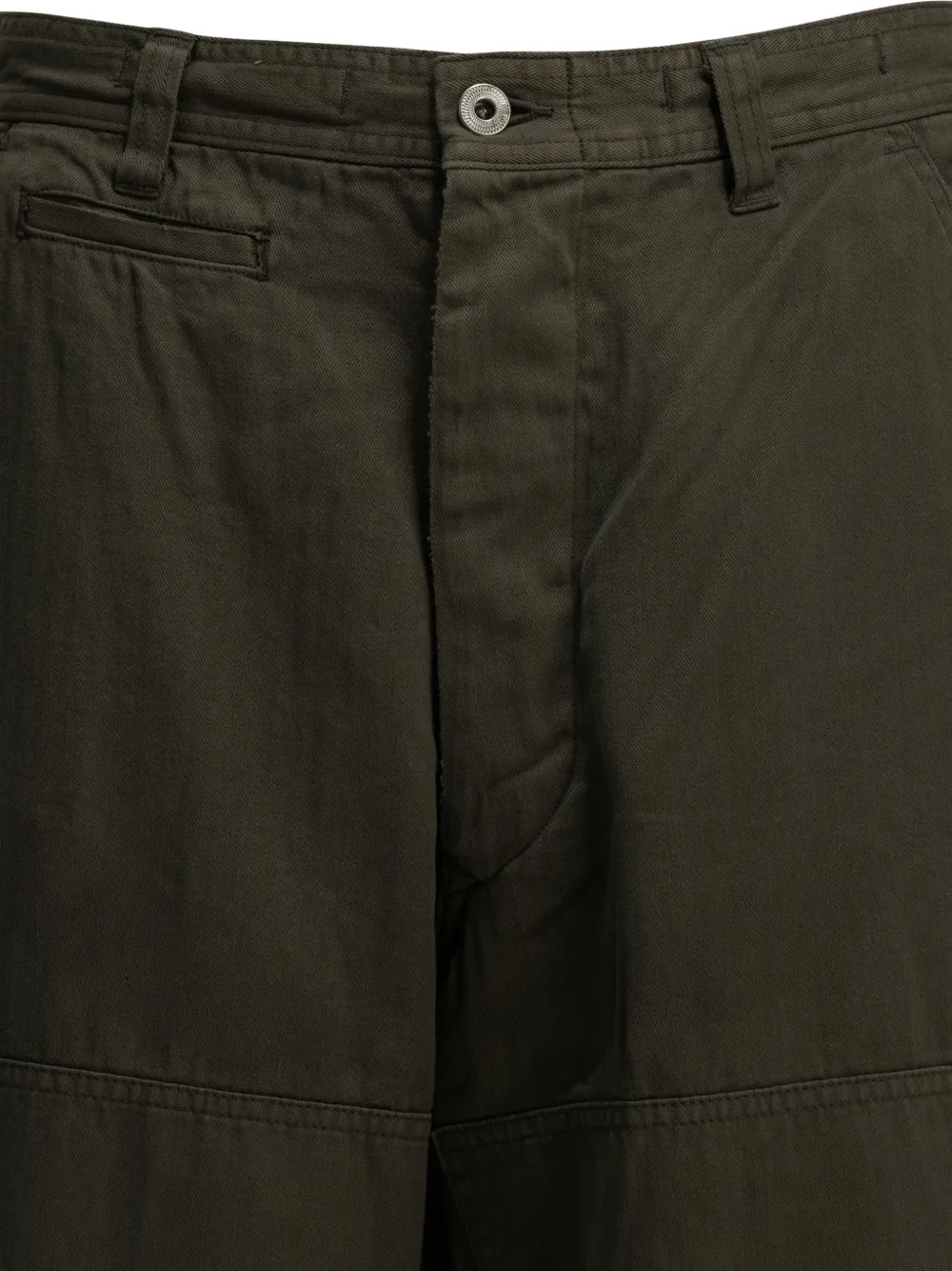 A.PRESSE herringbone-weave cargo trousers Groen