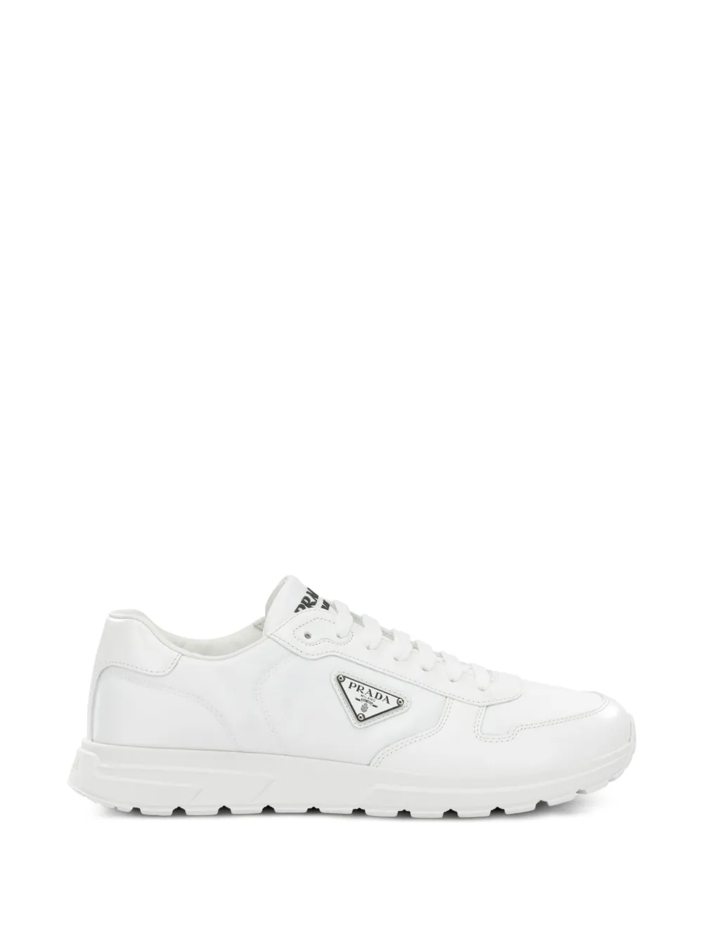 Prada Prax 01 Re-Nylon and brushed leather sneakers - Bianco