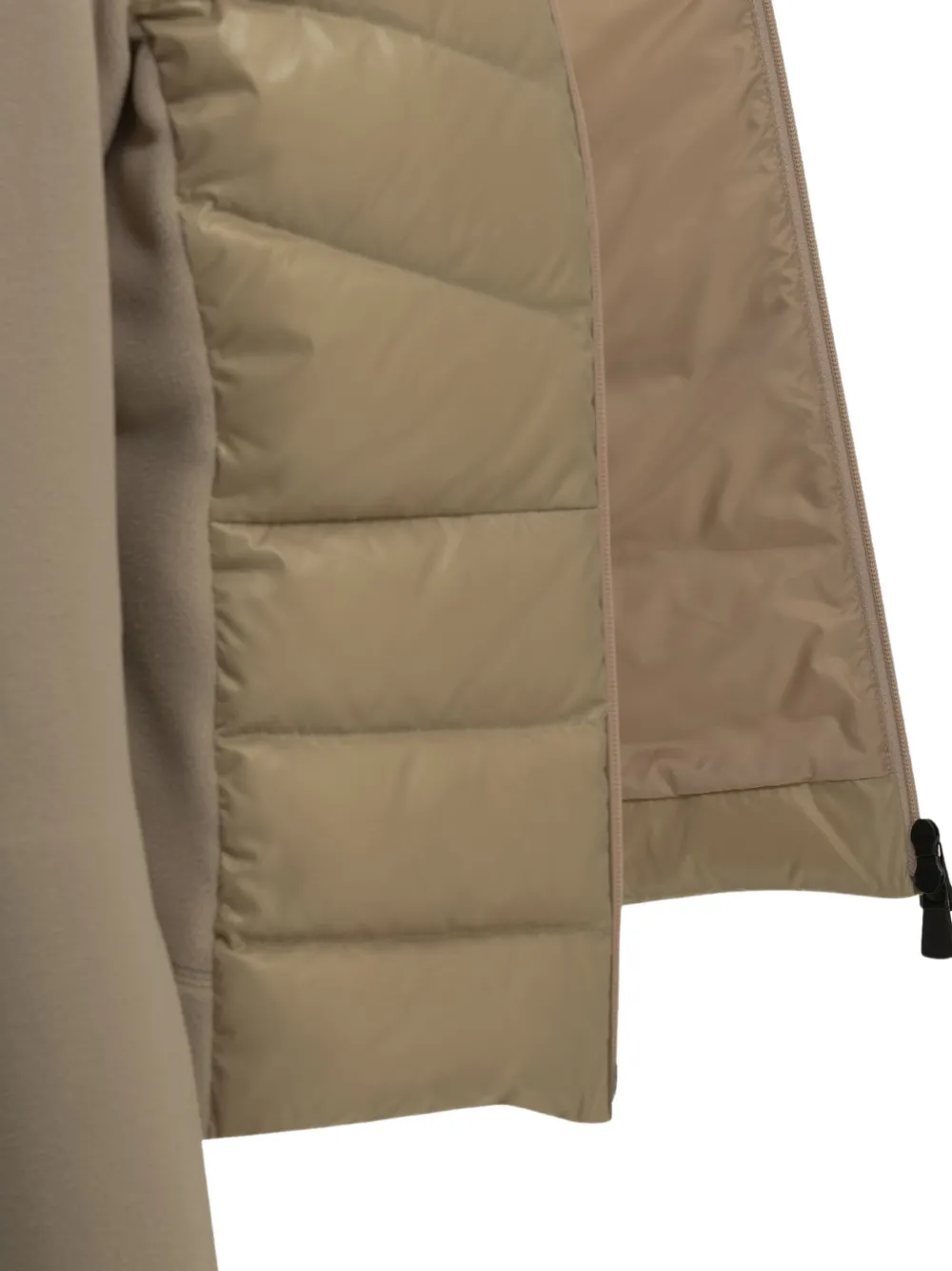 Moncler Grenoble quilted hooded sweater Beige